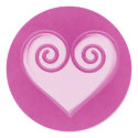 Pink Ghost Heart Sticker by mariannegilliand Pink Ghost Heart Sticker