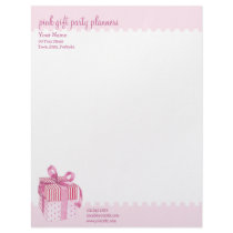 Pink Gift stripes Letterhead