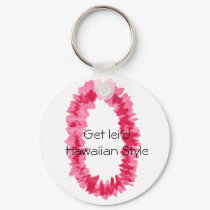 Pink ginger lei key chain keychains