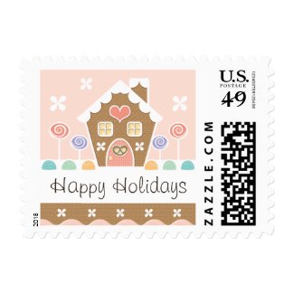 Pink Gingerbread House Stamp