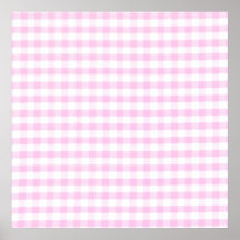 Pink Gingham Pattern Poster