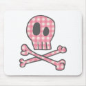 Pink Gingham Pirate Mouse Pad mousepads by ARTegrity Pink Gingham Pirate Mouse Pad mousepads