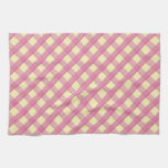 Pink Gingham Vintage Pattern Hand Towels