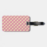 Pink Gingham Vintage Pattern Tags For Bags