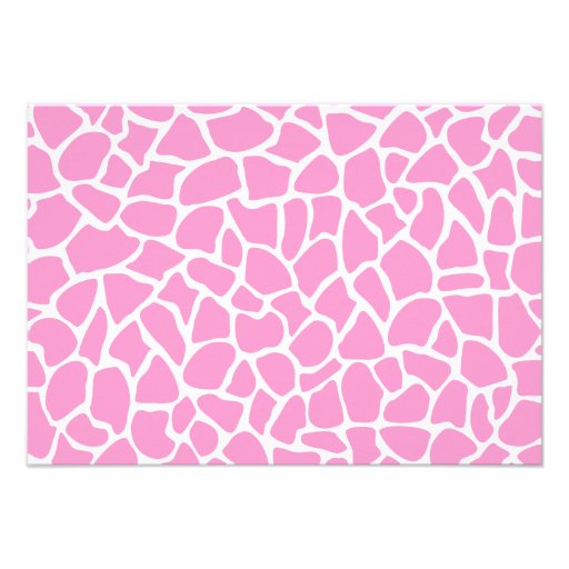 Pink Giraffe Baby Shower Custom Invite