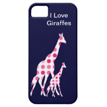 Pink Giraffe iPhone 5 Cases