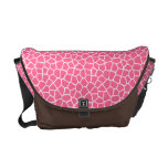 Pink Giraffe Pattern Messenger Bag