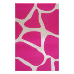 Pink Giraffe Print Stationery Design