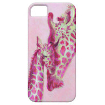 pink giraffes iphone iPhone 5 case