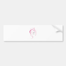 pink girl christmas bumper stickers