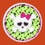 pink, girl, skull, magnets, locker magnet, file