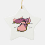 pink girly bowling shoes graphic christmas ornament