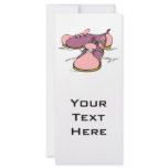 pink girly bowling shoes graphic personalized rack card