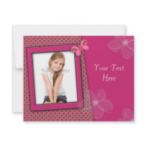 Pink Girly Photo Card invitations by StarStock Pink Girly Photo Card invitations