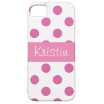 Pink girly Polka Dot Iphone 5 cases