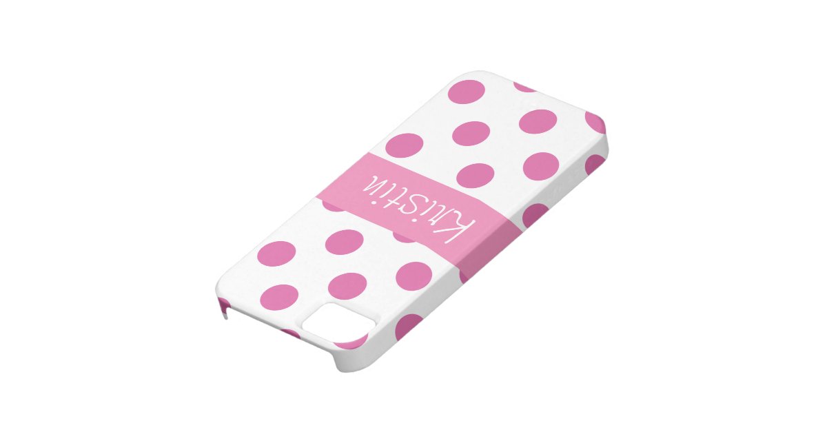 Pink Girly Polka Dot Iphone 5 Cases Zazzle 