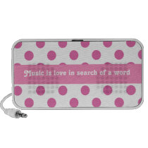 Pink girly Polka dot Pattern Speakers