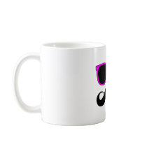 Pink Glasses Mustache Retro Coffee Mugs