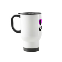 Pink Glasses Mustache Retro Coffee Mugs