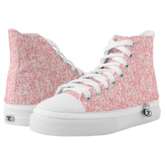 Pink Glitter And Sparkles Pattern Printed Shoes