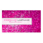 Pink Glitter Beautician Business Card business cards