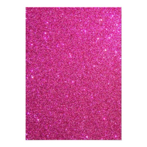Pink glitter birthday invitation