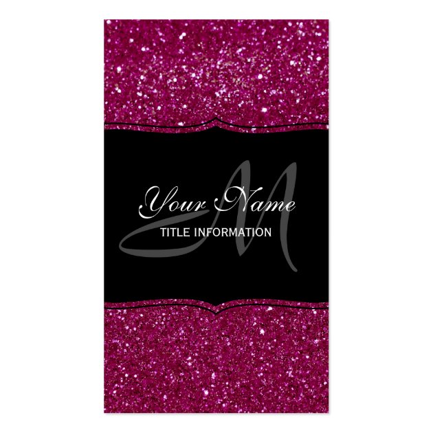 Pink Glitter Business Cards