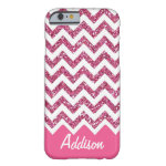 Pink Glitter Chevron Name BLING Case Barely There iPhone 6 Case Pink Glitter Chevron Name BLING Case Barely There iPhone 6 Case