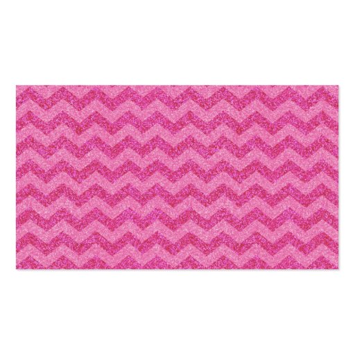 pink glitter chevron zig zag sparkles business cards (back side)
