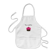 Pink glitter cupcake apron