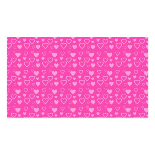 Pink glitter cupcake pink hearts business card templates (back side)