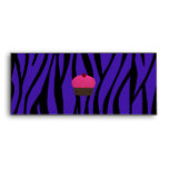 Pink glitter cupcake purple zebra stripes envelope