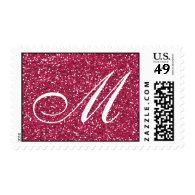 Pink Glitter  Custom Monogram Stamps