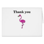 Pink glitter flamingo greeting cards