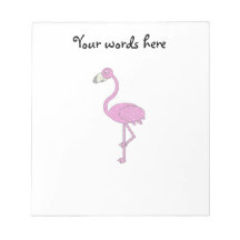Pink glitter flamingo notepads
