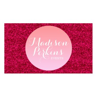 Pink Glitter Glam Business Card