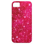 Pink Glitter Hearts Pattern iPhone 5 Cover