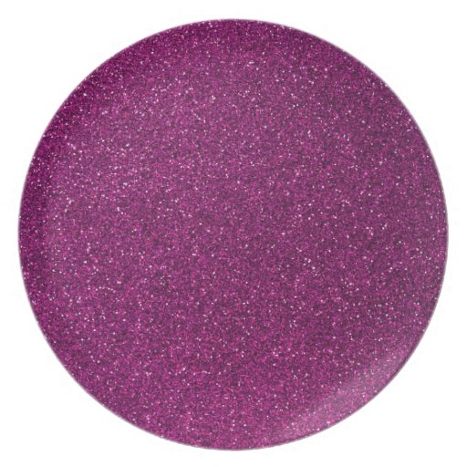 Pink Glitter Plates