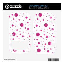 pink glitter polka dots LG octane skin