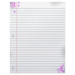 Pink Glitter Punk Notebook Paper Custom Letterhead