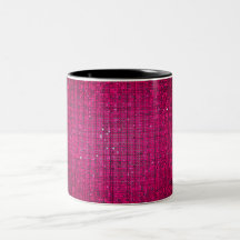 Pink Glitter Sequin Disco Glitz Coffee Mug Cup