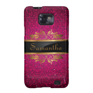Pink Glitter Sequin Disco Samsung Galaxy Case