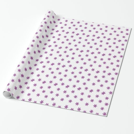 Pink Glitter Snowflake Gift Wrapping Paper