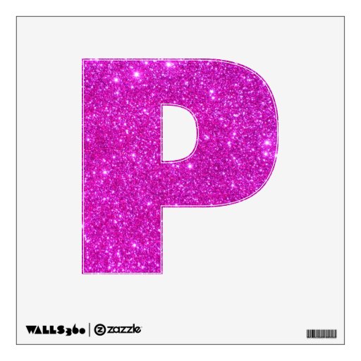 Pink Glitter Sparkle Children Letter Alphabet ABCs Room Stickers Zazzle