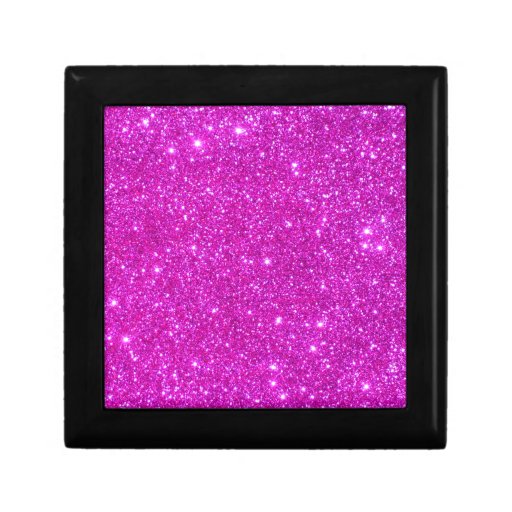 Pink Glitter Sparkle Customizable Design Jewelry Box Zazzle