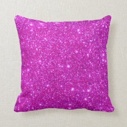 Pink Glitter Sparkle Customizable Design Throw Pillows