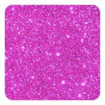Pink Glitter Sparkle Customizable Design Stickers