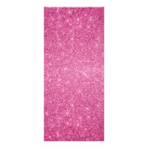 Pink glitter stars rack card template