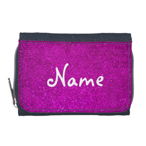 Pink glitter wallet for girls with faux glimmers Zazzle
