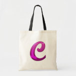 Pink Glittery Initial - C Bag